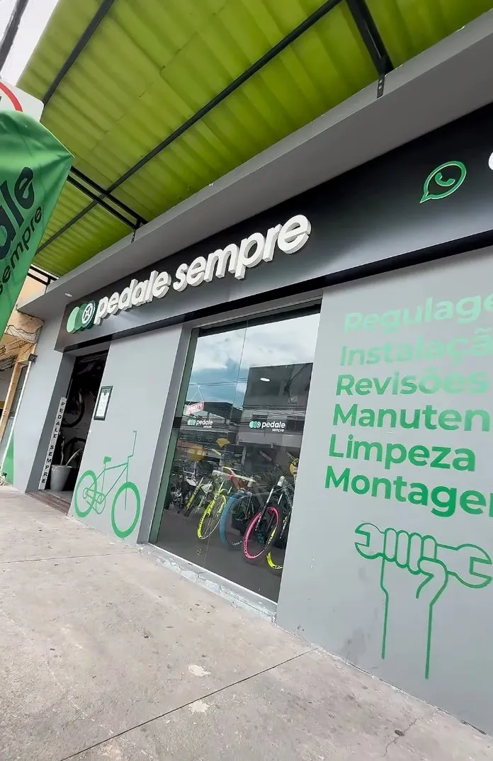 Fachada da loja Pedale Sempre